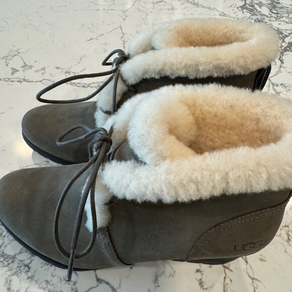 SALE -  UGG Gray Heal Boots - Water Proof - Picture 1 of 10